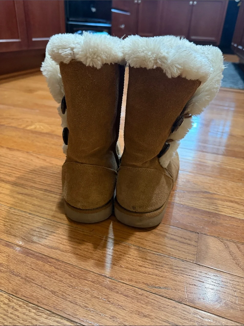 Women’s Shearling-Trim Winter Boots - Brown